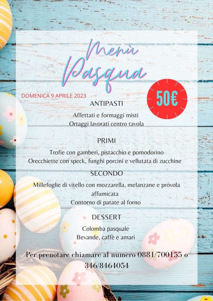 MENU PASQUA 2023