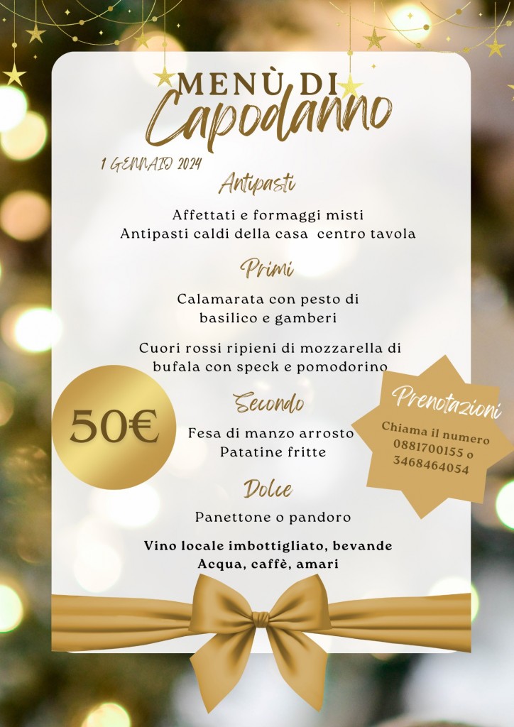 MENU CAPODANNO 2024