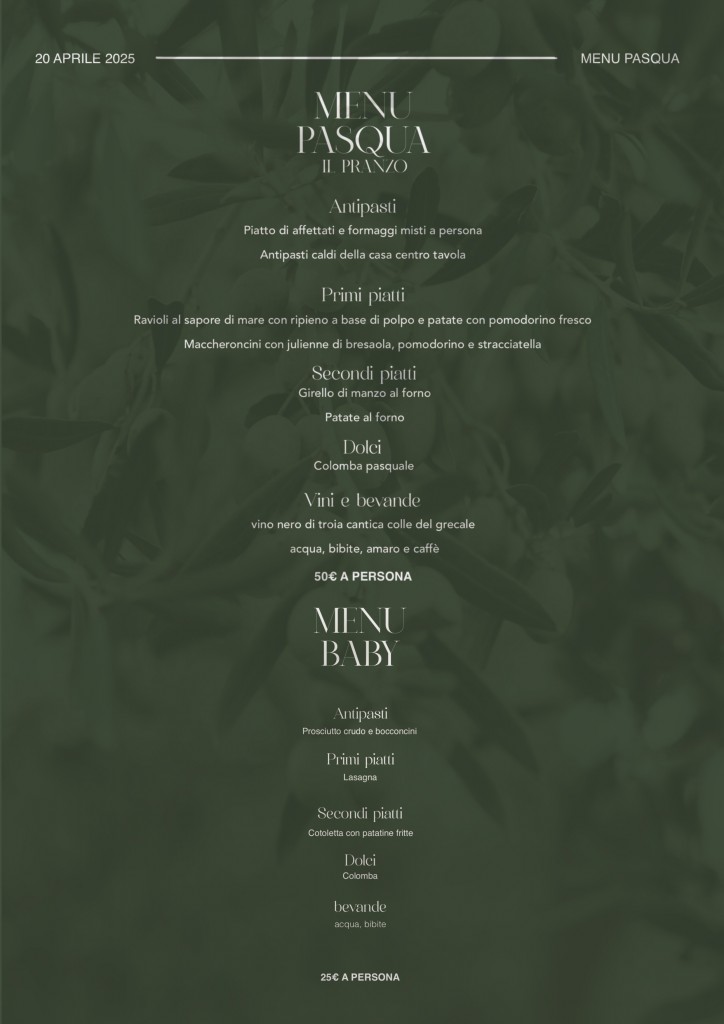 MENU PASQUA 2025